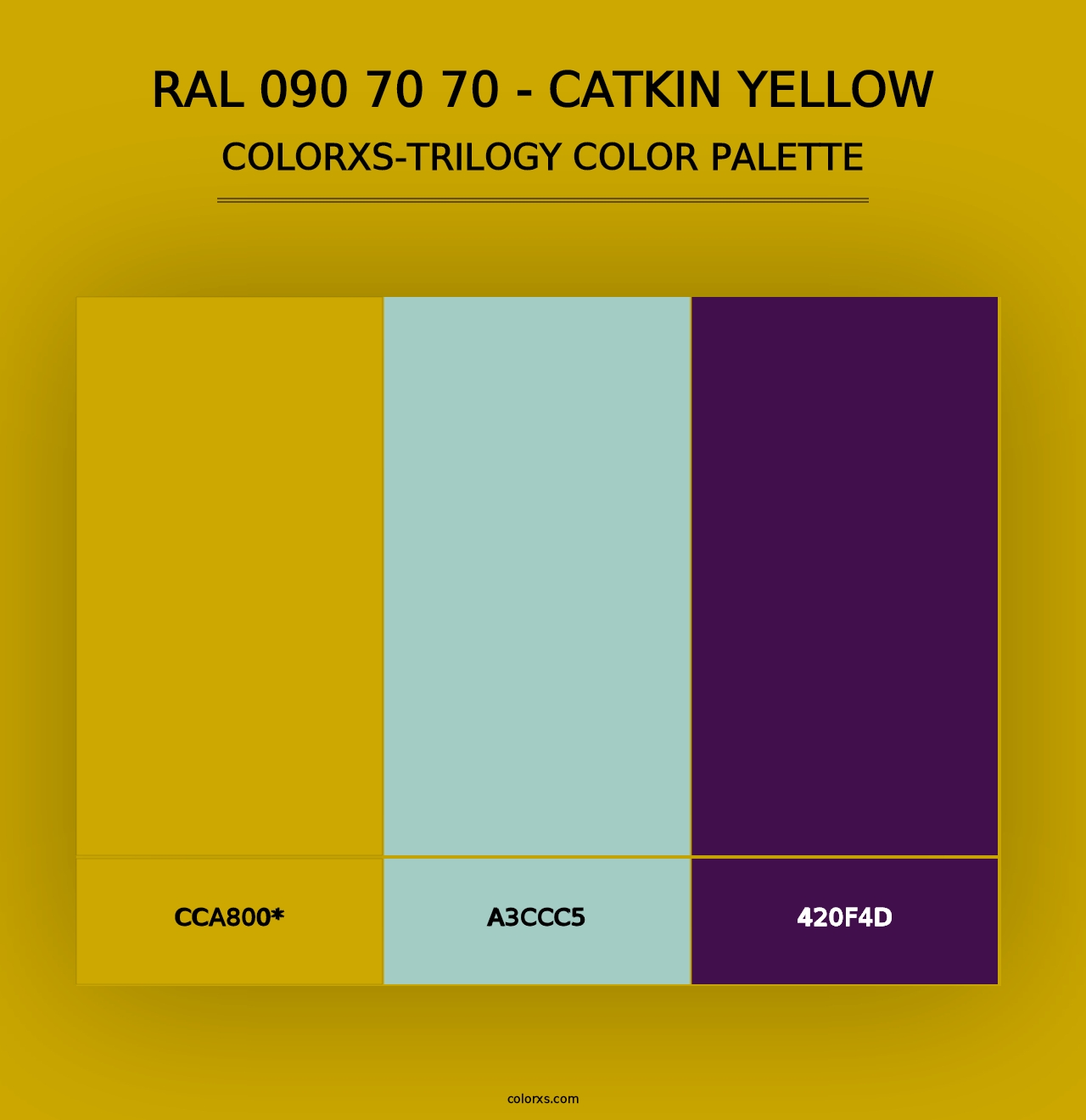 RAL 090 70 70 - Catkin Yellow - Colorxs Trilogy Palette