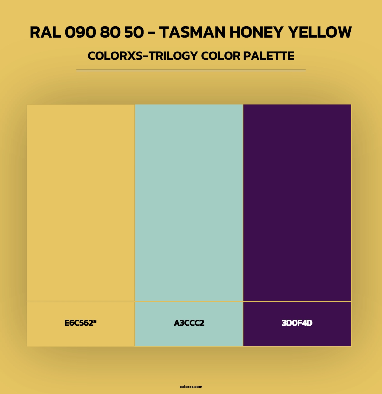 RAL 090 80 50 - Tasman Honey Yellow - Colorxs Trilogy Palette