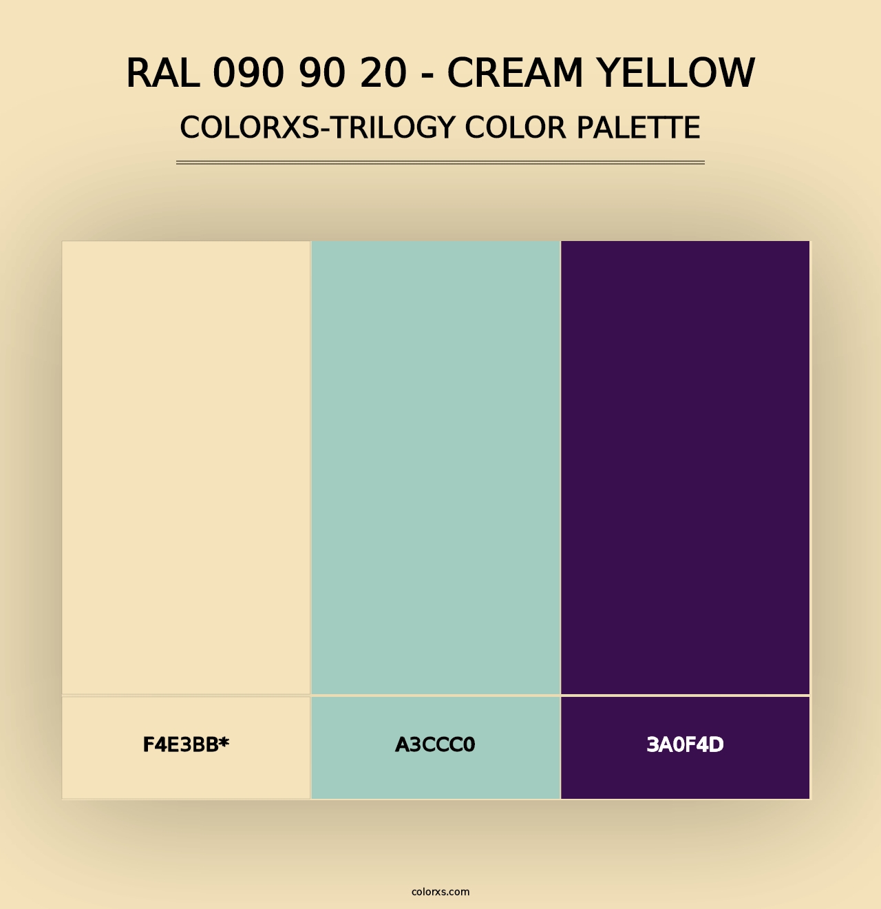 RAL 090 90 20 - Cream Yellow - Colorxs Trilogy Palette