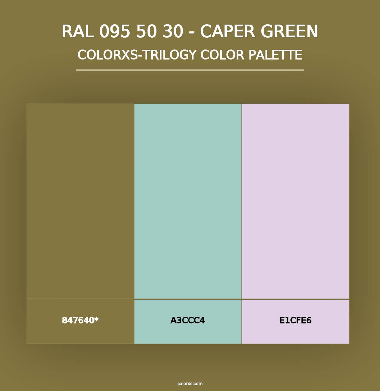 RAL 095 50 30 - Caper Green - Colorxs Trilogy Palette