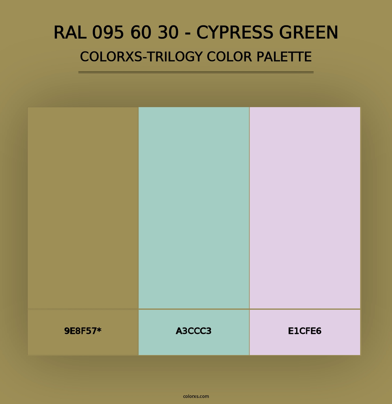 RAL 095 60 30 - Cypress Green - Colorxs Trilogy Palette