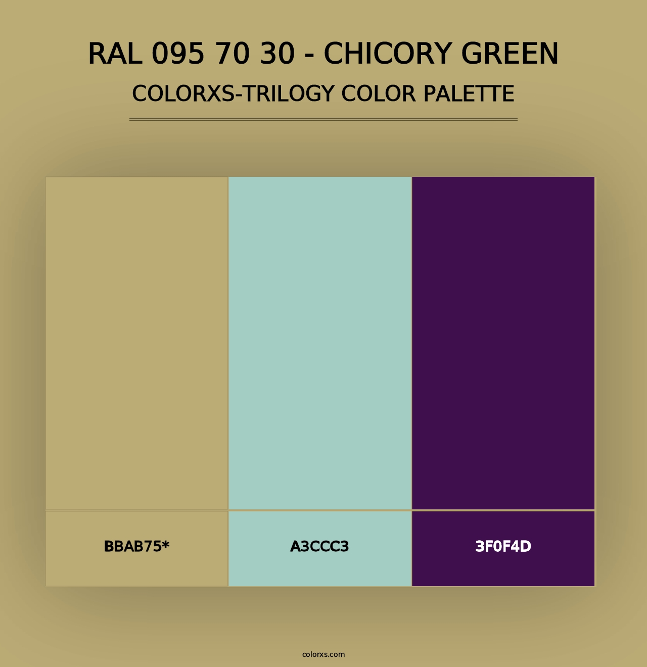 RAL 095 70 30 - Chicory Green - Colorxs Trilogy Palette