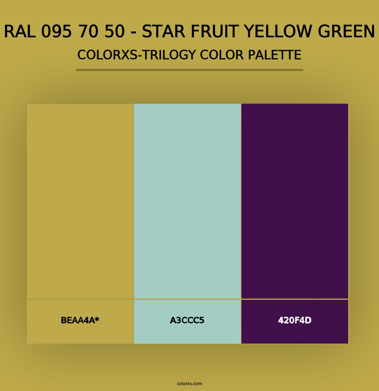 RAL 095 70 50 - Star Fruit Yellow Green - Colorxs Trilogy Palette