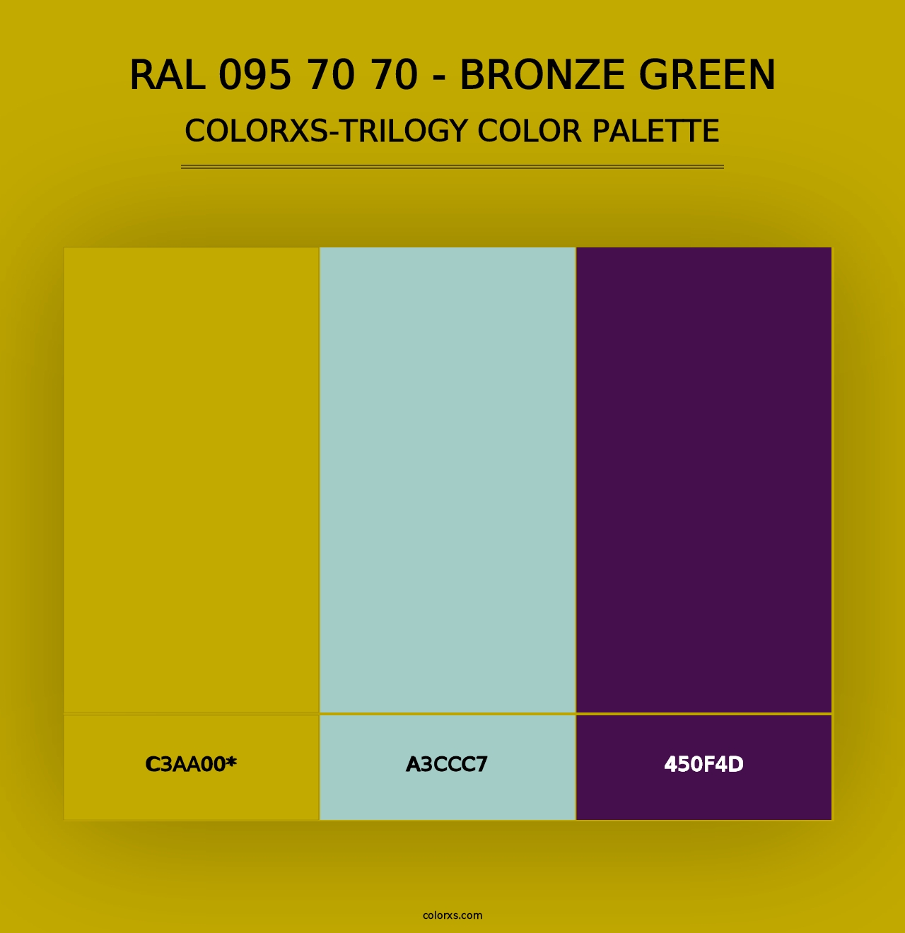 RAL 095 70 70 - Bronze Green - Colorxs Trilogy Palette