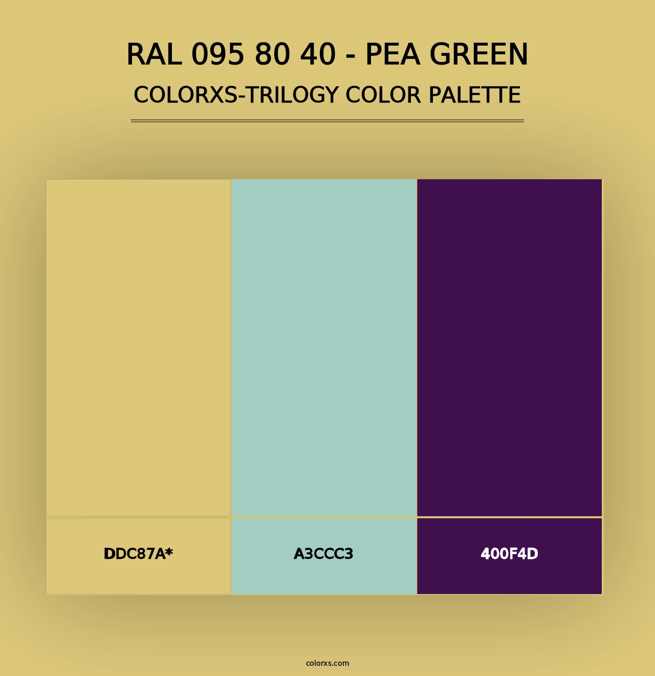 RAL 095 80 40 - Pea Green - Colorxs Trilogy Palette