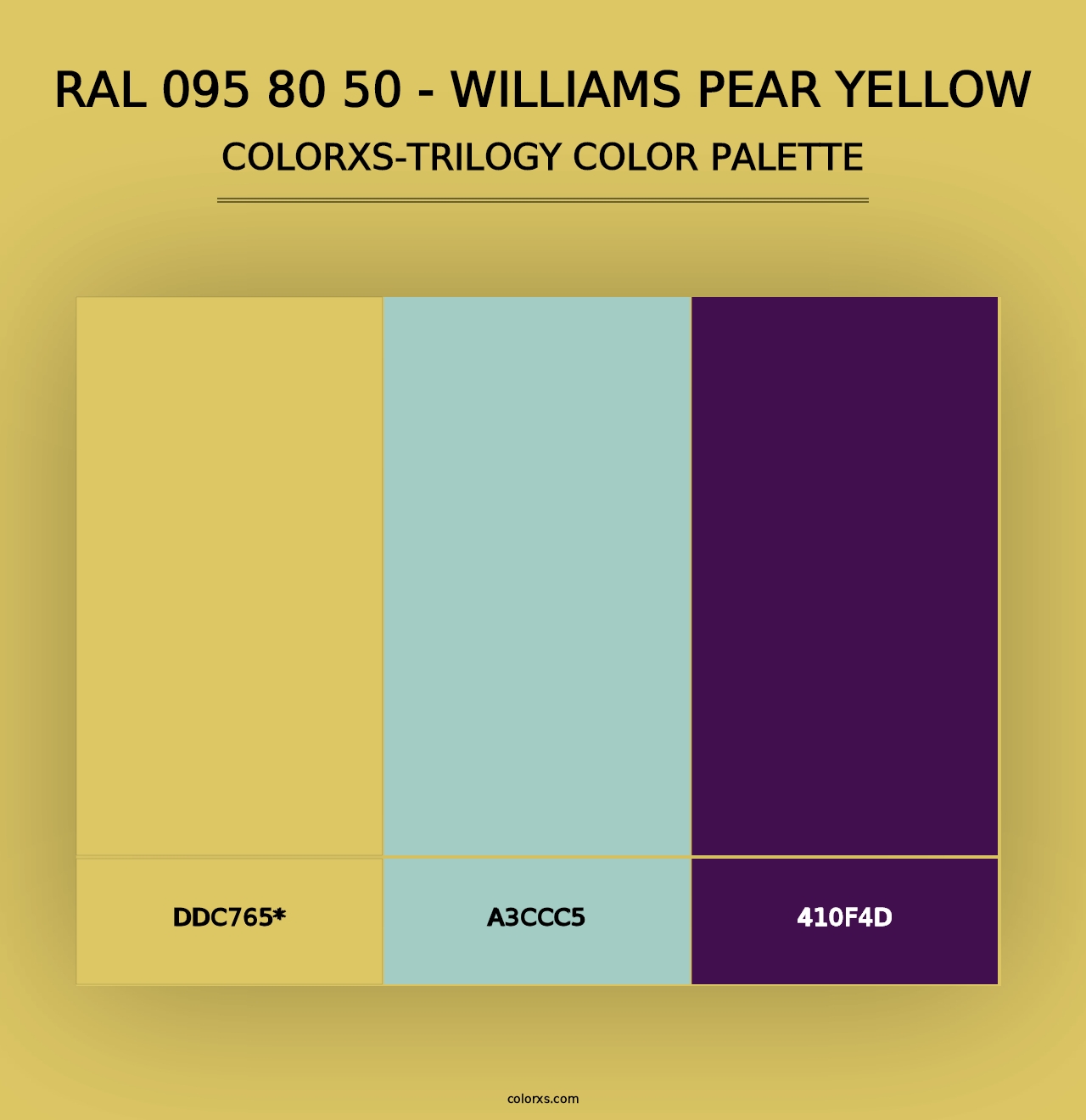 RAL 095 80 50 - Williams Pear Yellow - Colorxs Trilogy Palette