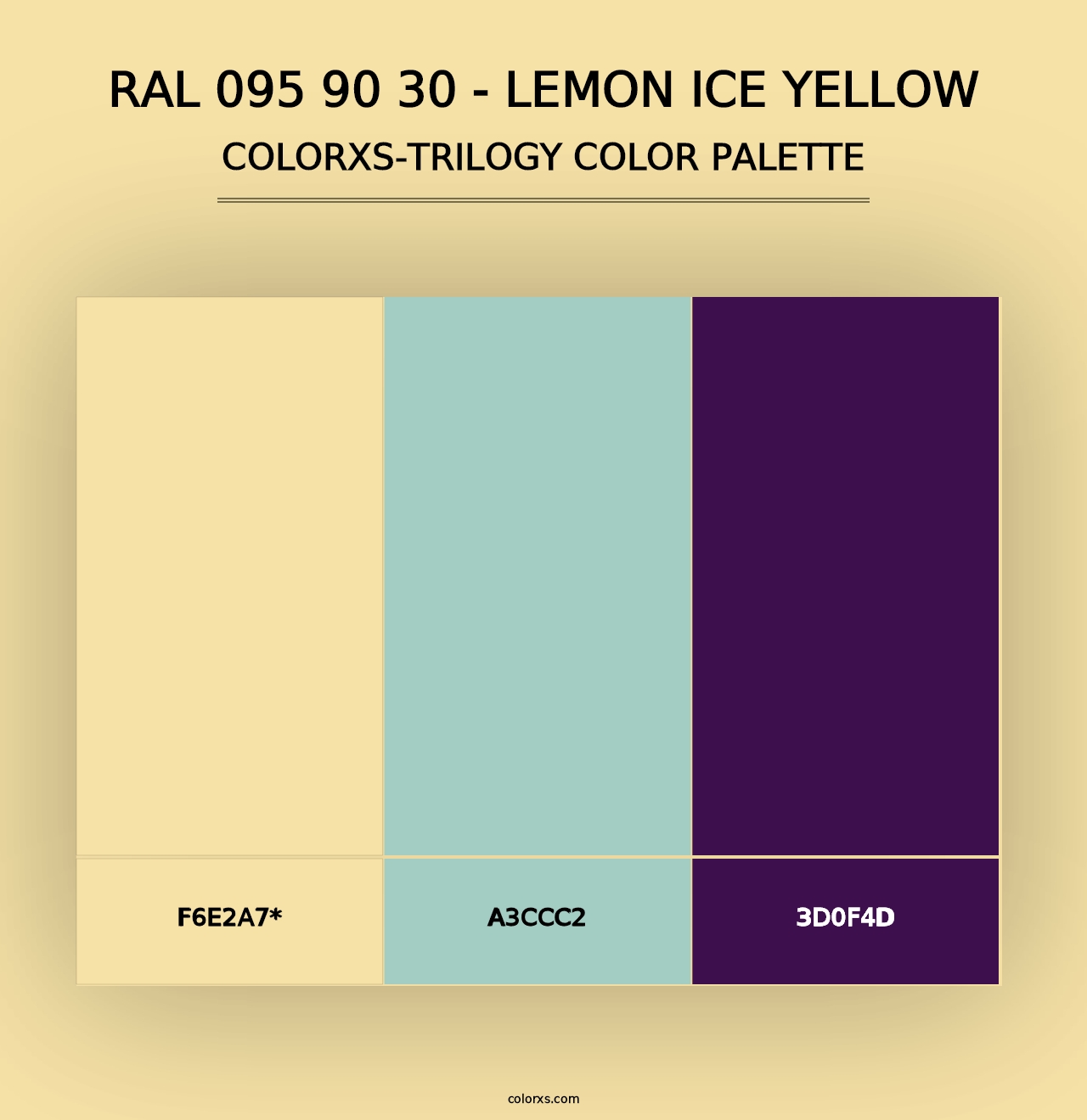 RAL 095 90 30 - Lemon Ice Yellow - Colorxs Trilogy Palette