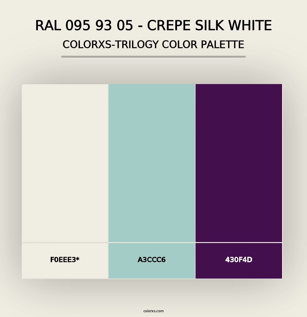 RAL 095 93 05 - Crepe Silk White - Colorxs Trilogy Palette