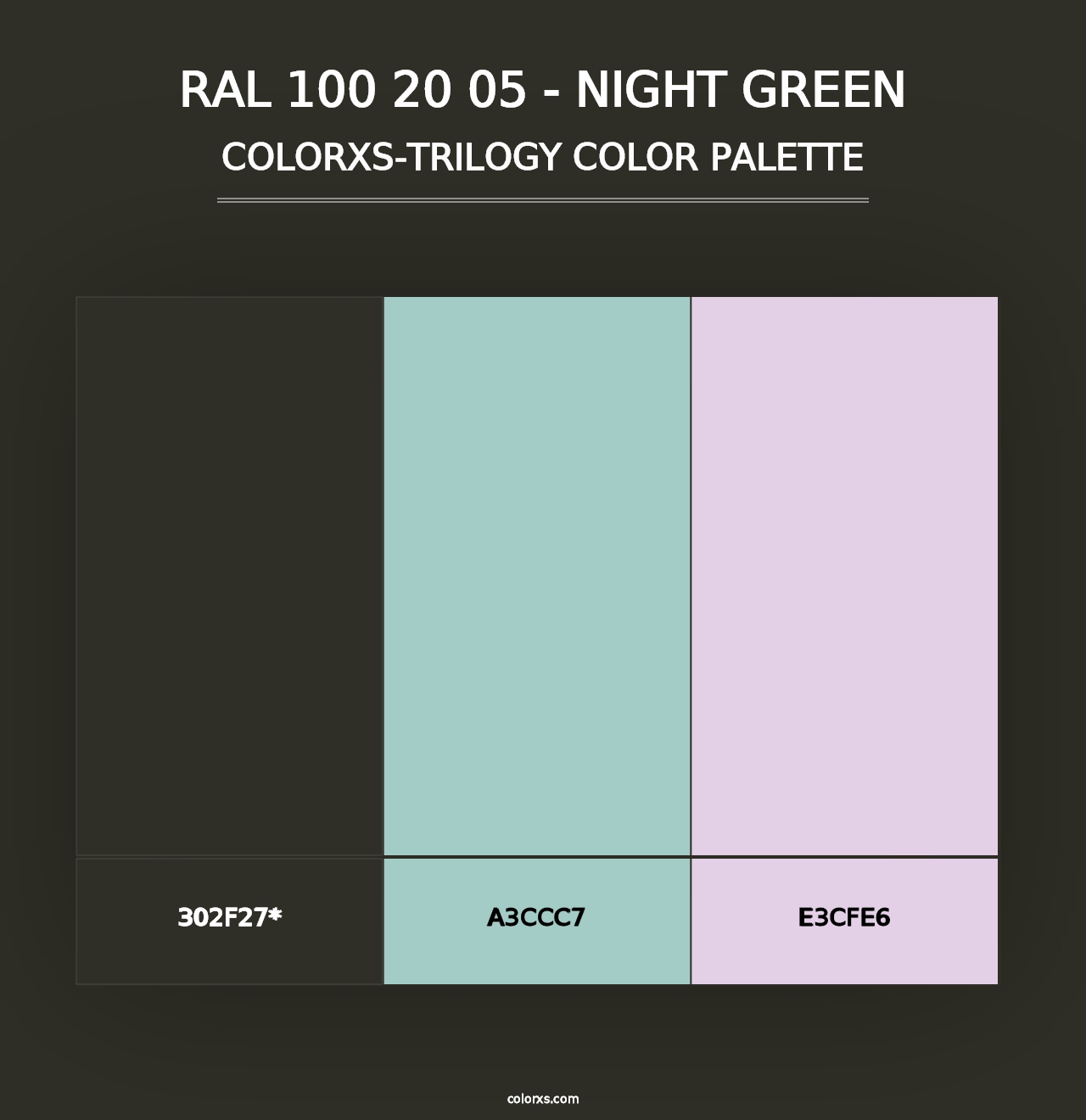 RAL 100 20 05 - Night Green - Colorxs Trilogy Palette