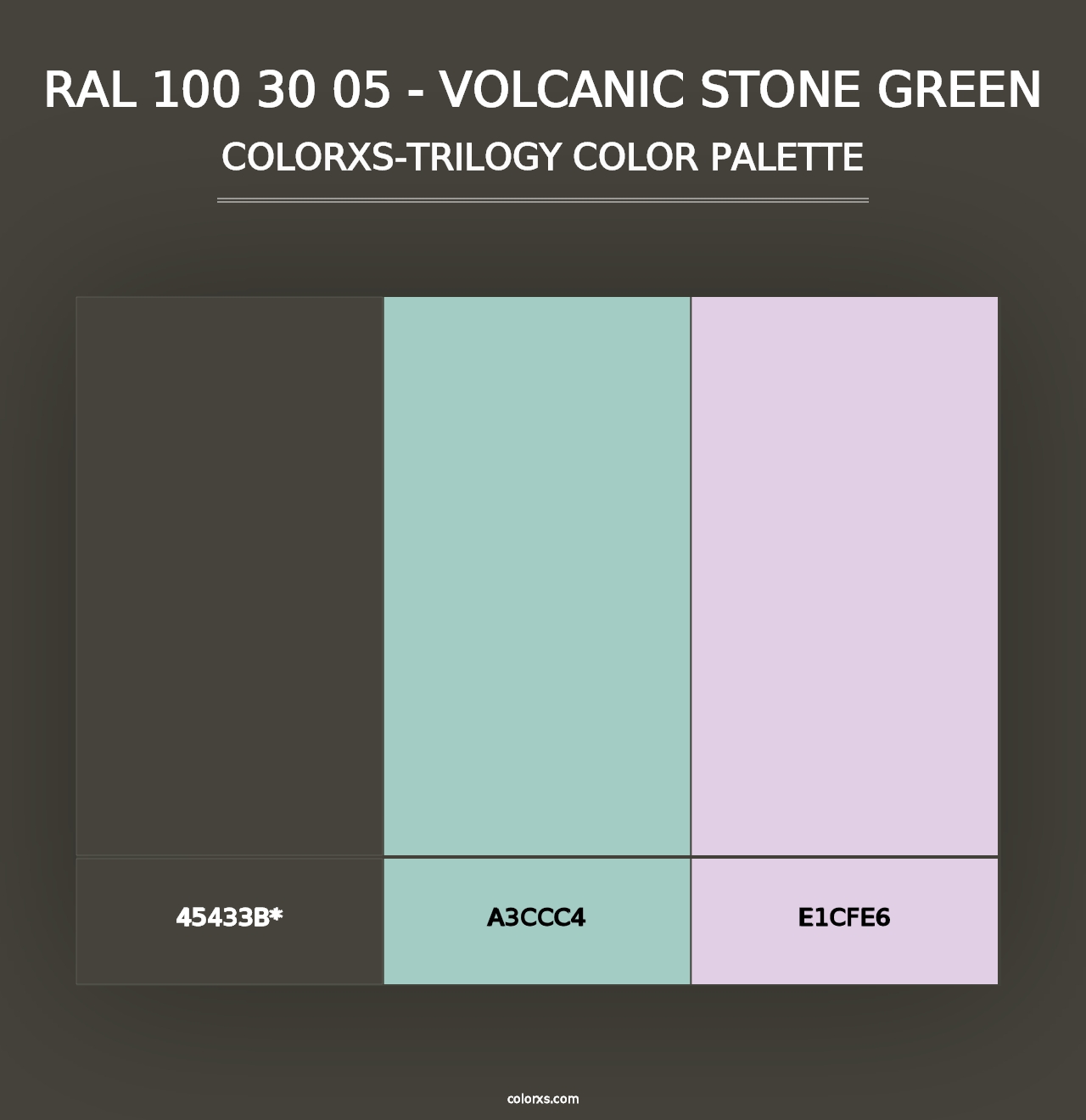 RAL 100 30 05 - Volcanic Stone Green - Colorxs Trilogy Palette