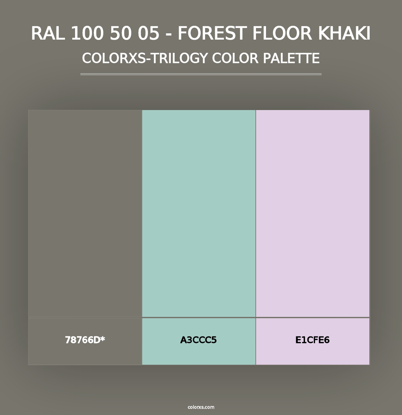 RAL 100 50 05 - Forest Floor Khaki - Colorxs Trilogy Palette