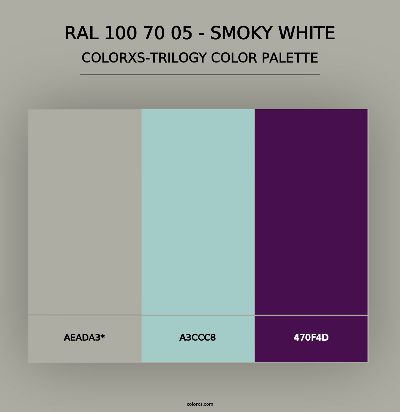 RAL 100 70 05 - Smoky White - Colorxs Trilogy Palette