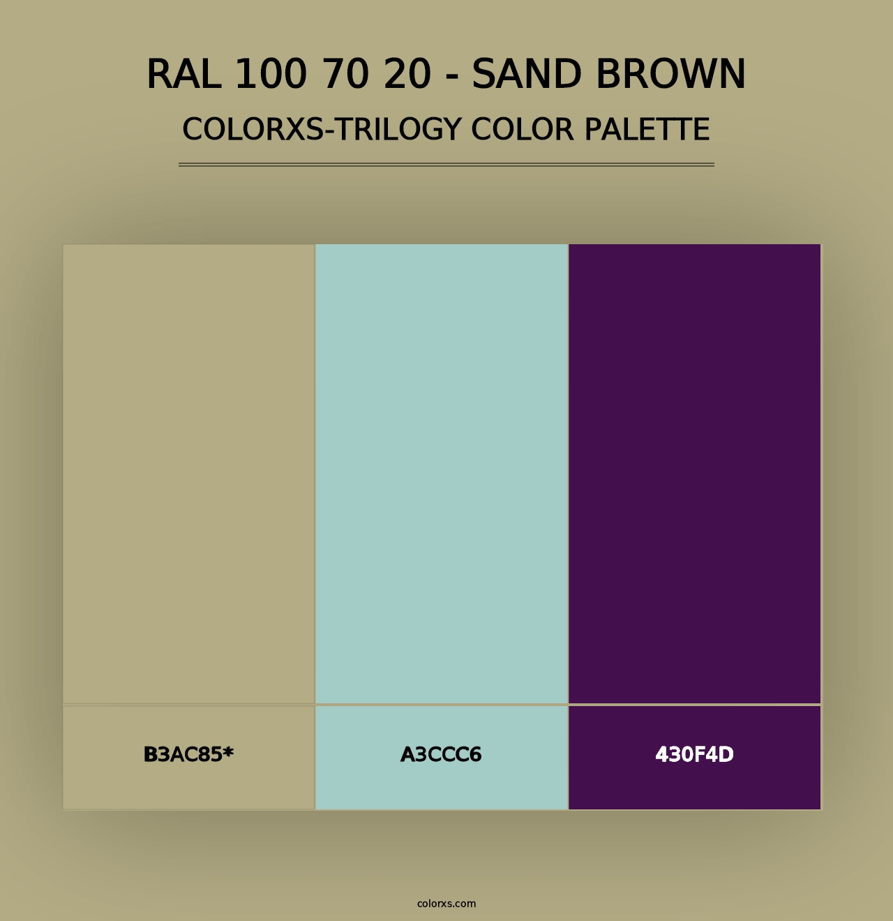 RAL 100 70 20 - Sand Brown - Colorxs Trilogy Palette