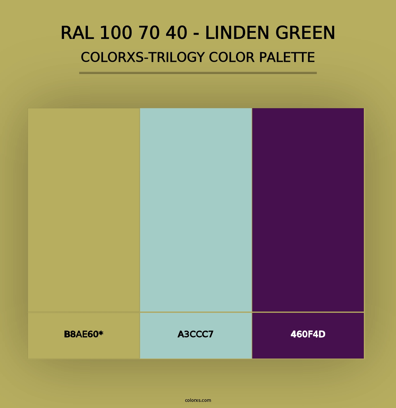 RAL 100 70 40 - Linden Green - Colorxs Trilogy Palette