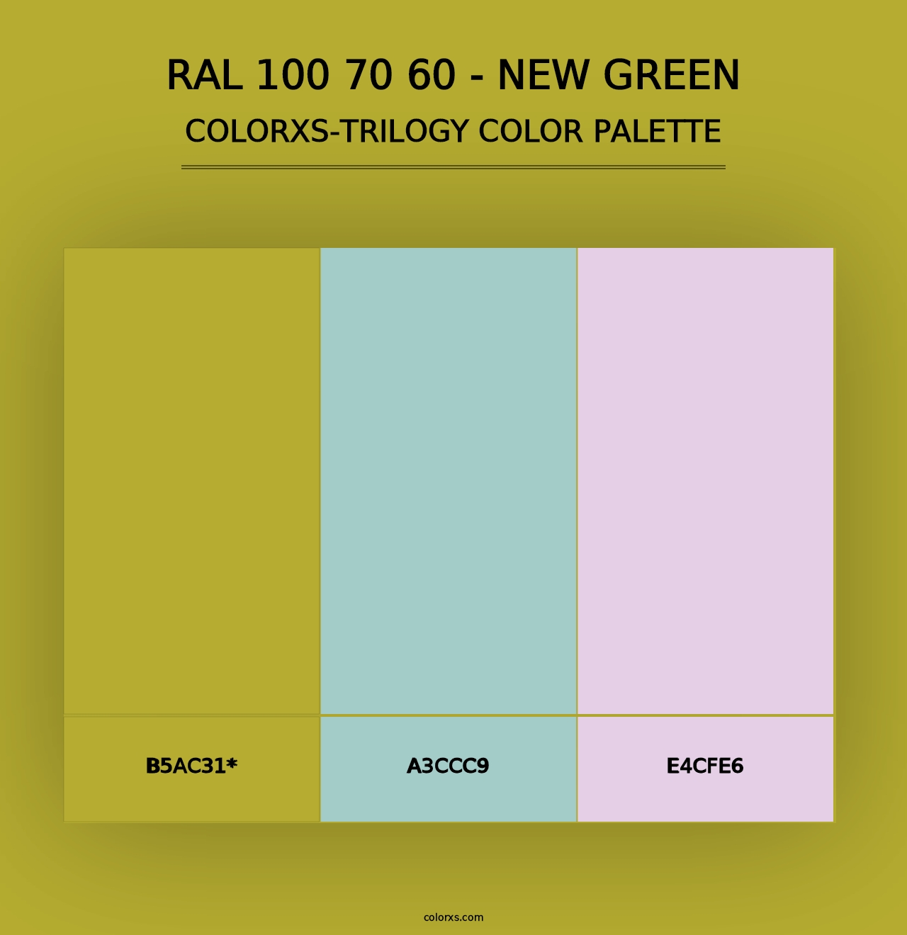 RAL 100 70 60 - New Green - Colorxs Trilogy Palette