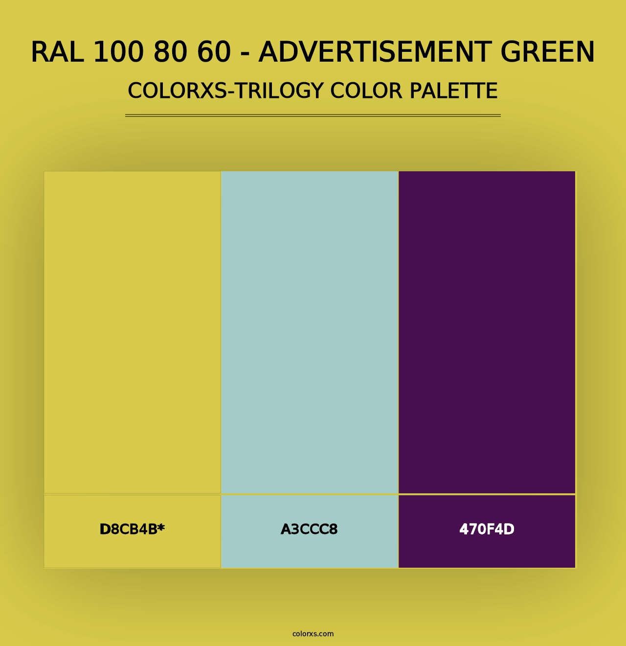 RAL 100 80 60 - Advertisement Green - Colorxs Trilogy Palette