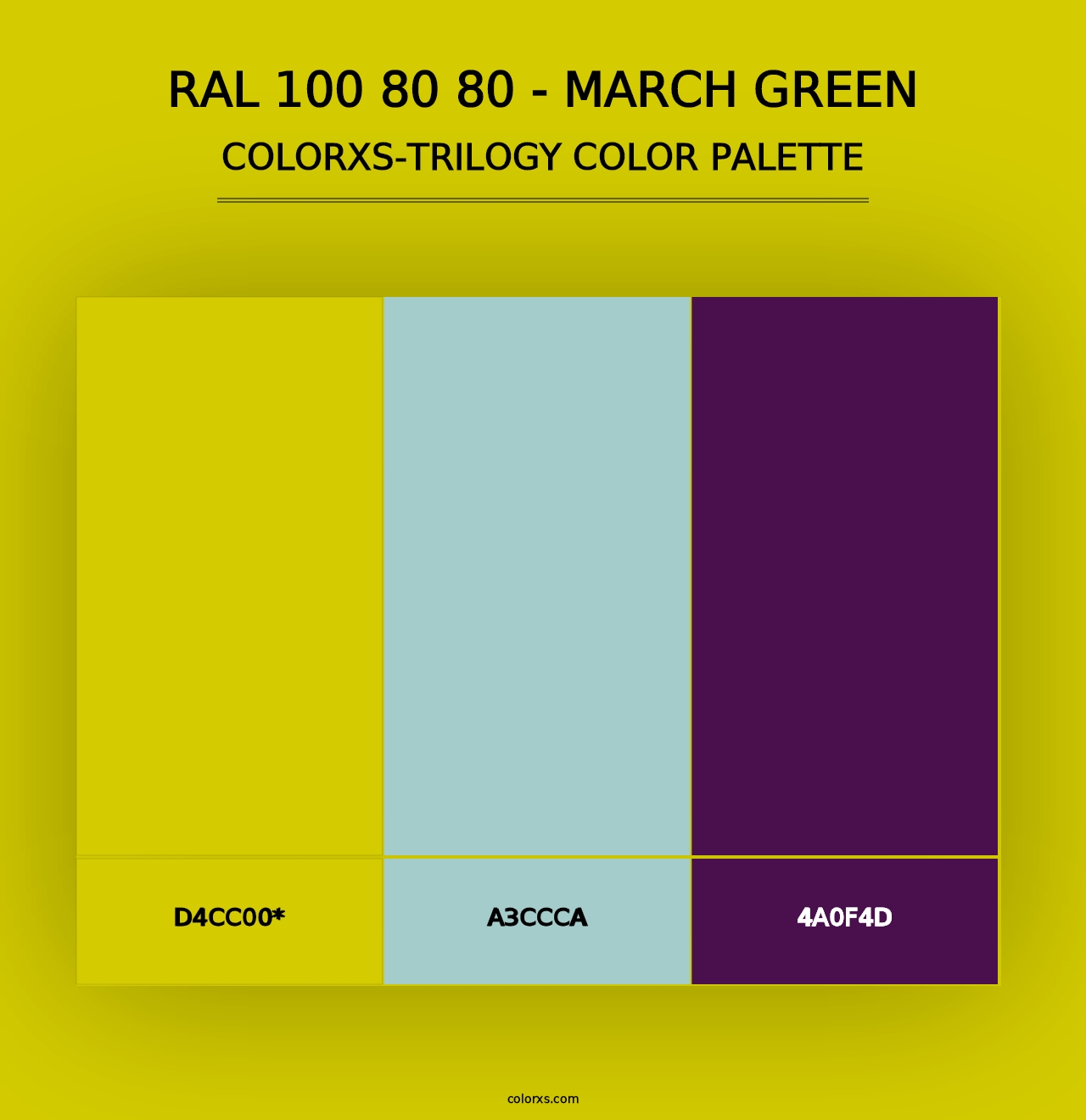 RAL 100 80 80 - March Green - Colorxs Trilogy Palette