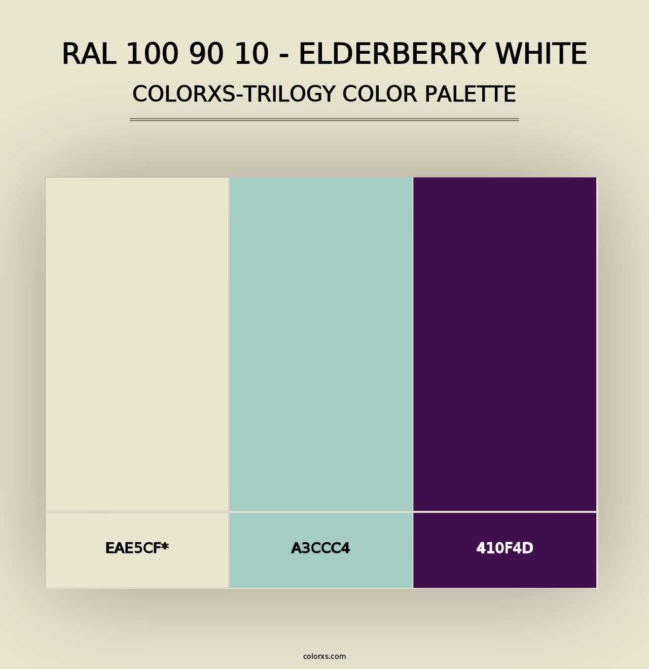 RAL 100 90 10 - Elderberry White - Colorxs Trilogy Palette