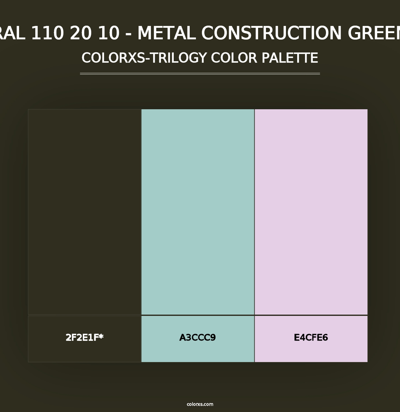 RAL 110 20 10 - Metal Construction Green - Colorxs Trilogy Palette