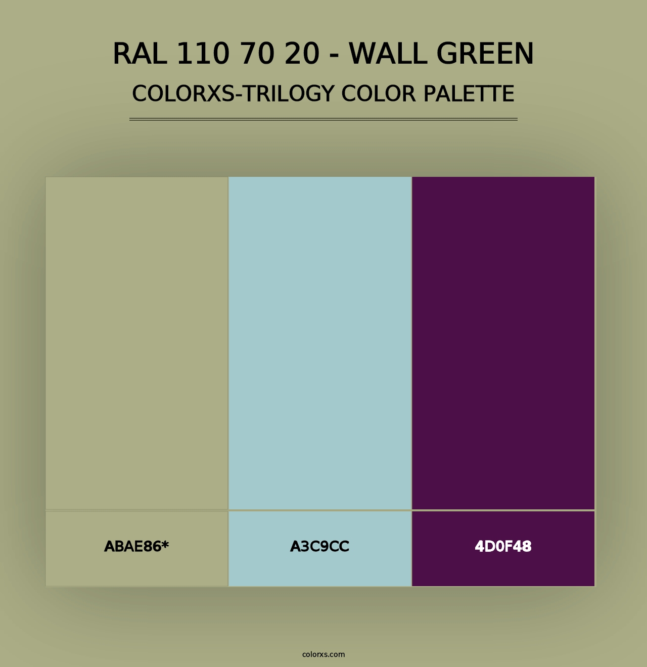 RAL 110 70 20 - Wall Green - Colorxs Trilogy Palette