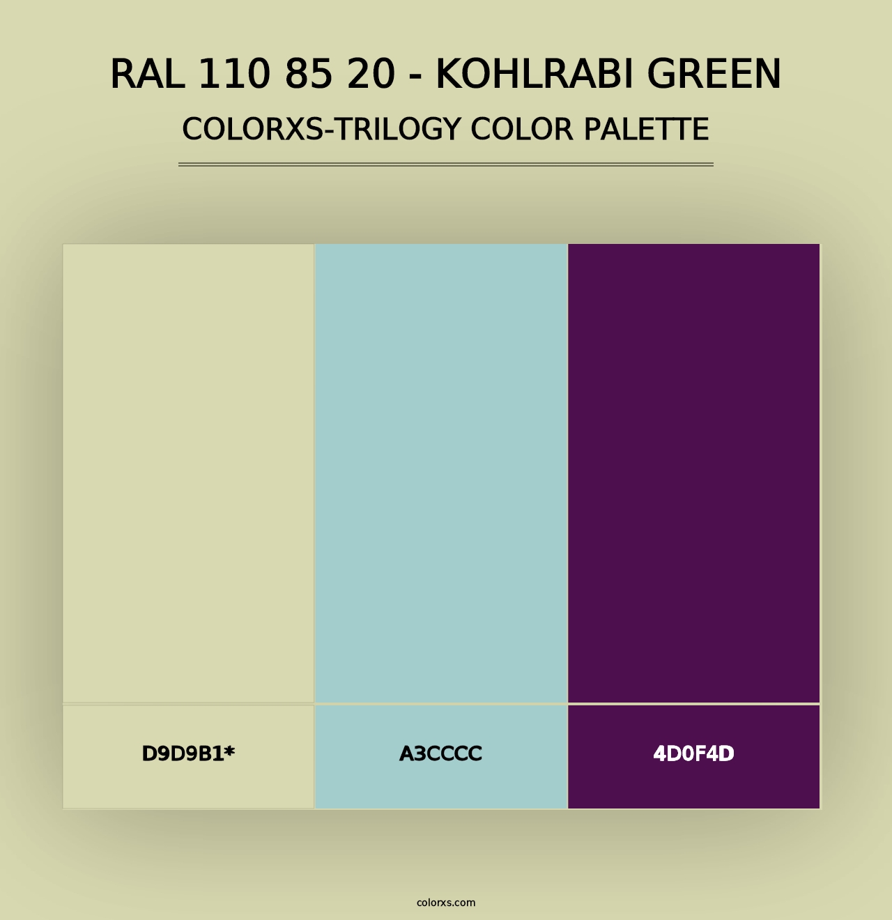 RAL 110 85 20 - Kohlrabi Green - Colorxs Trilogy Palette