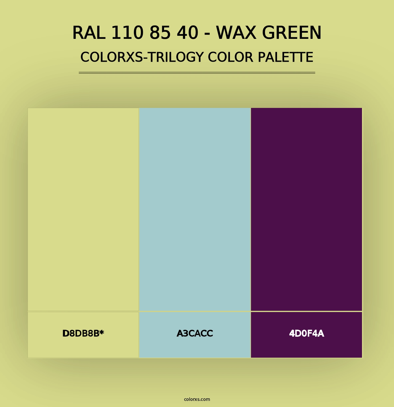 RAL 110 85 40 - Wax Green - Colorxs Trilogy Palette