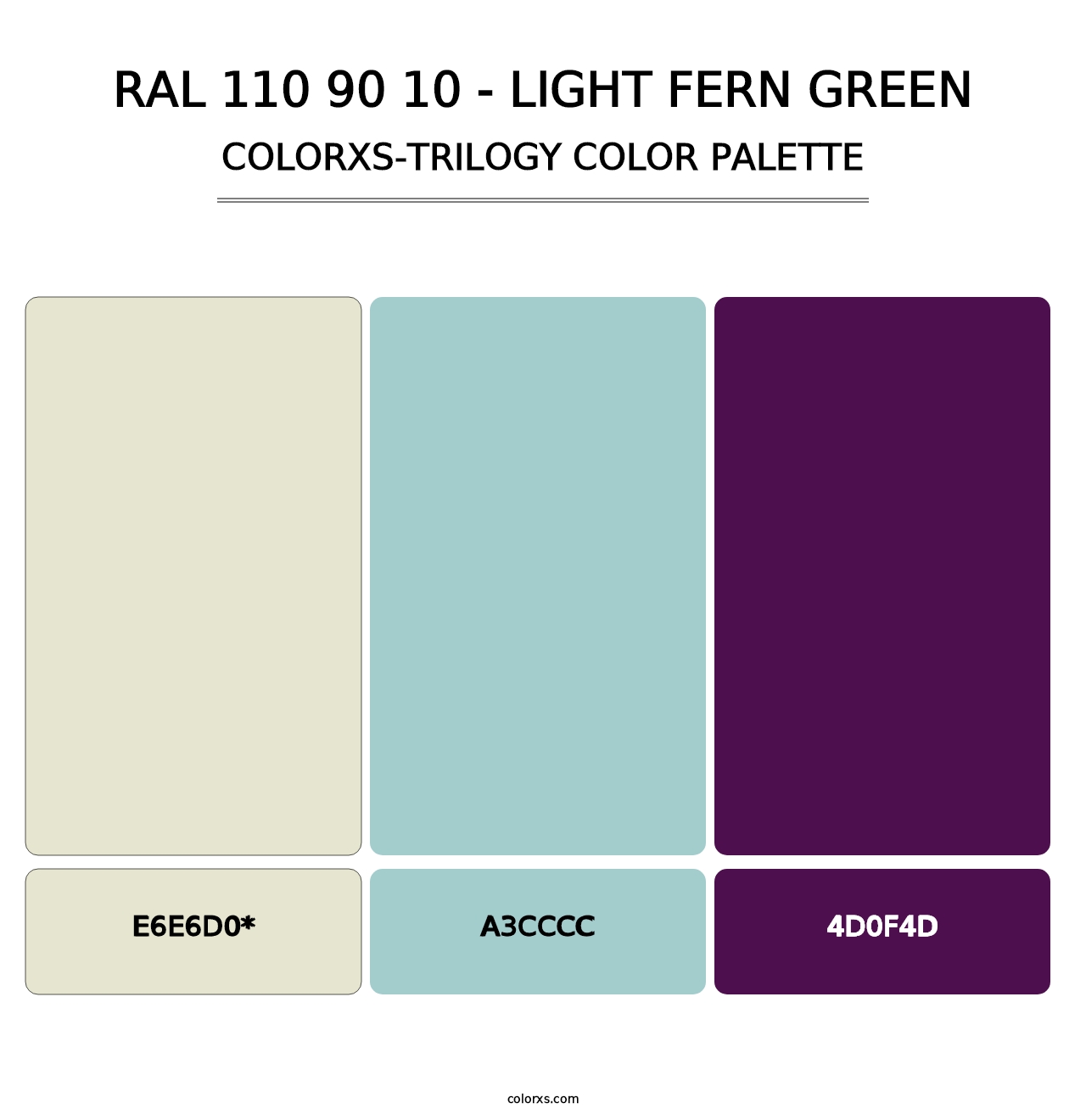 RAL 110 90 10 - Light Fern Green - Colorxs Trilogy Palette