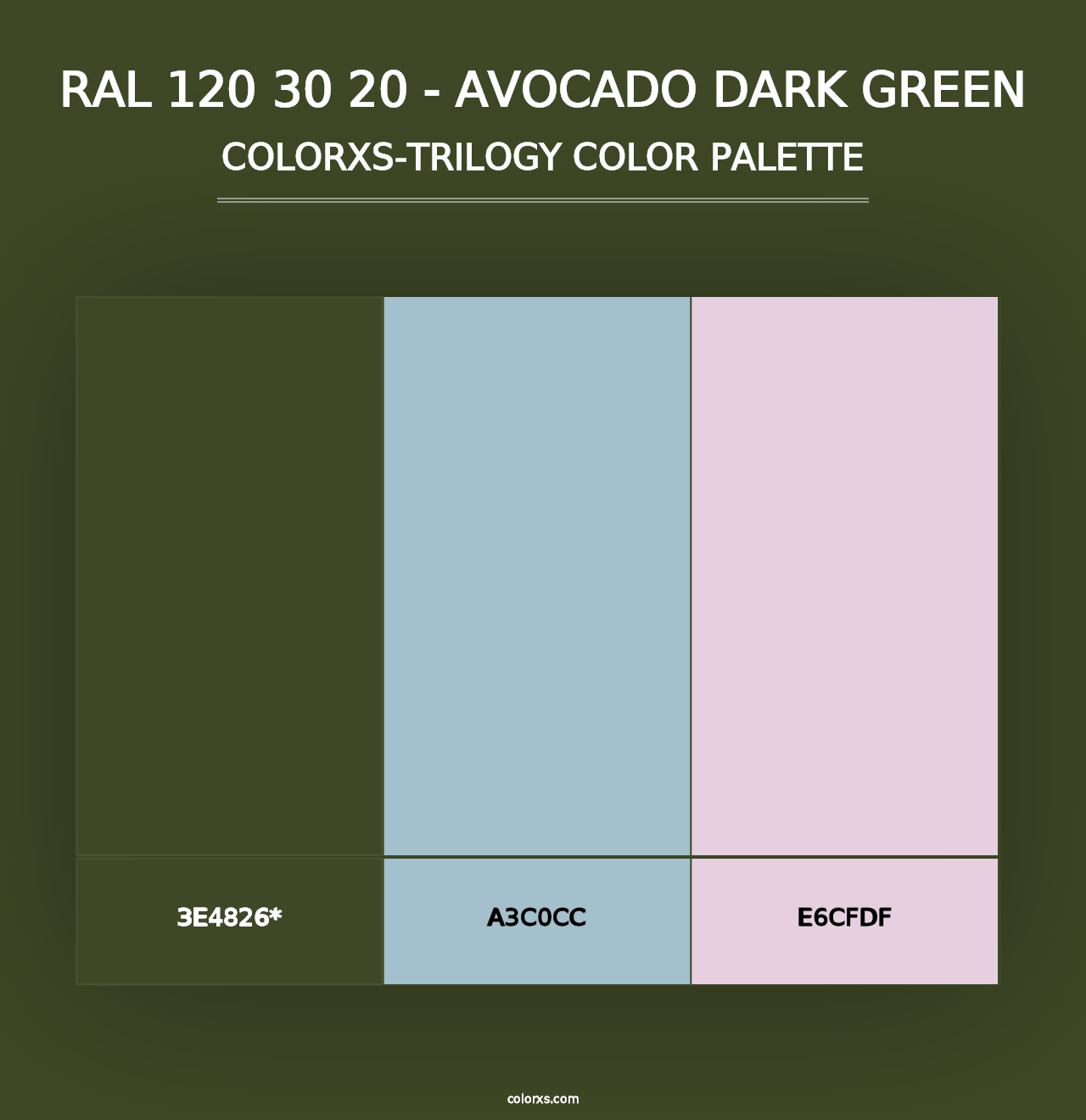 RAL 120 30 20 - Avocado Dark Green - Colorxs Trilogy Palette