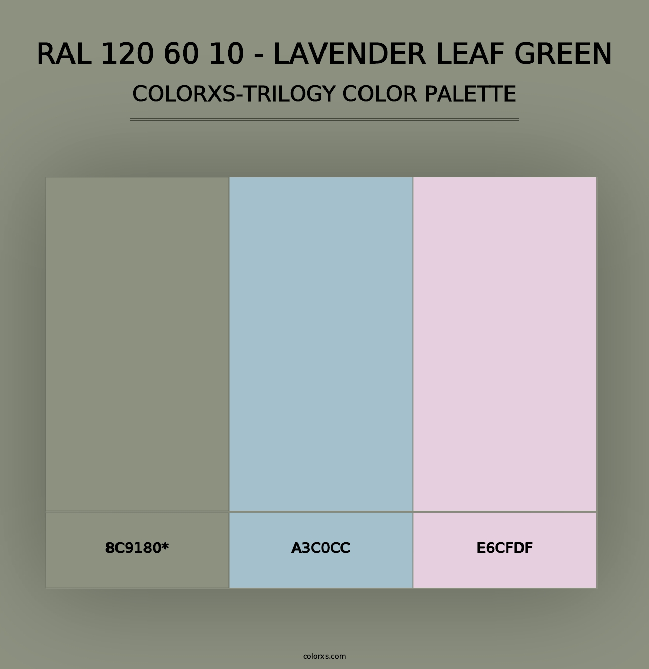 RAL 120 60 10 - Lavender Leaf Green - Colorxs Trilogy Palette