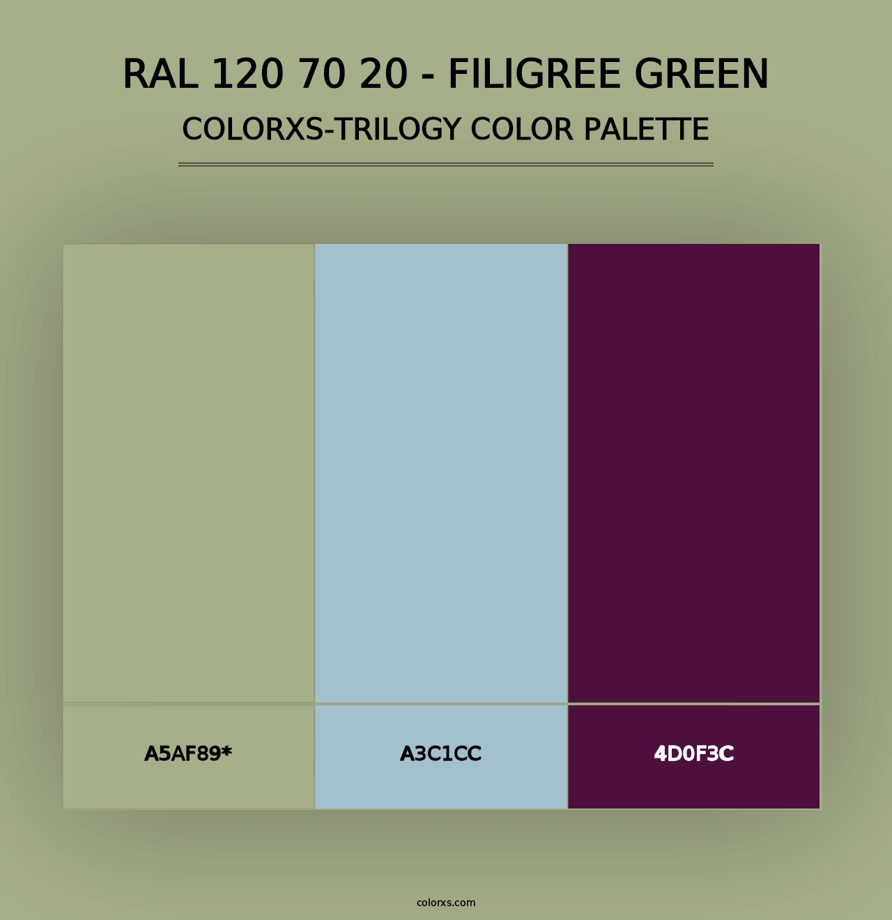 RAL 120 70 20 - Filigree Green - Colorxs Trilogy Palette