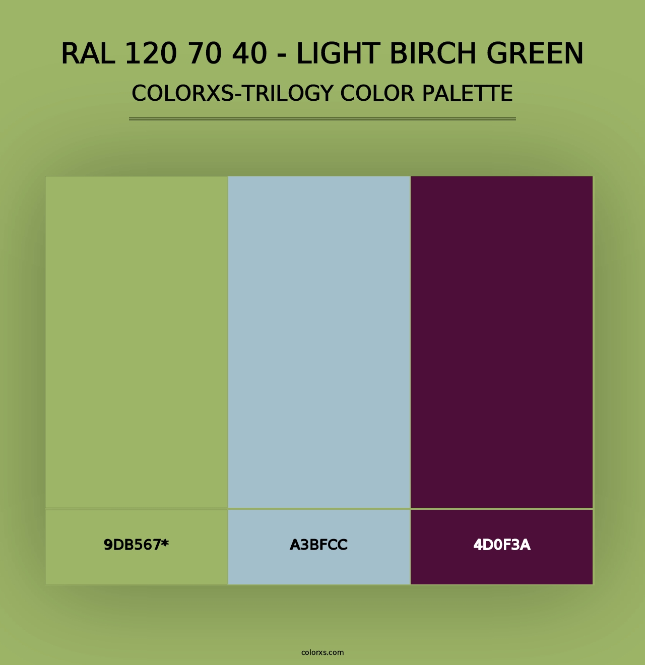 RAL 120 70 40 - Light Birch Green - Colorxs Trilogy Palette