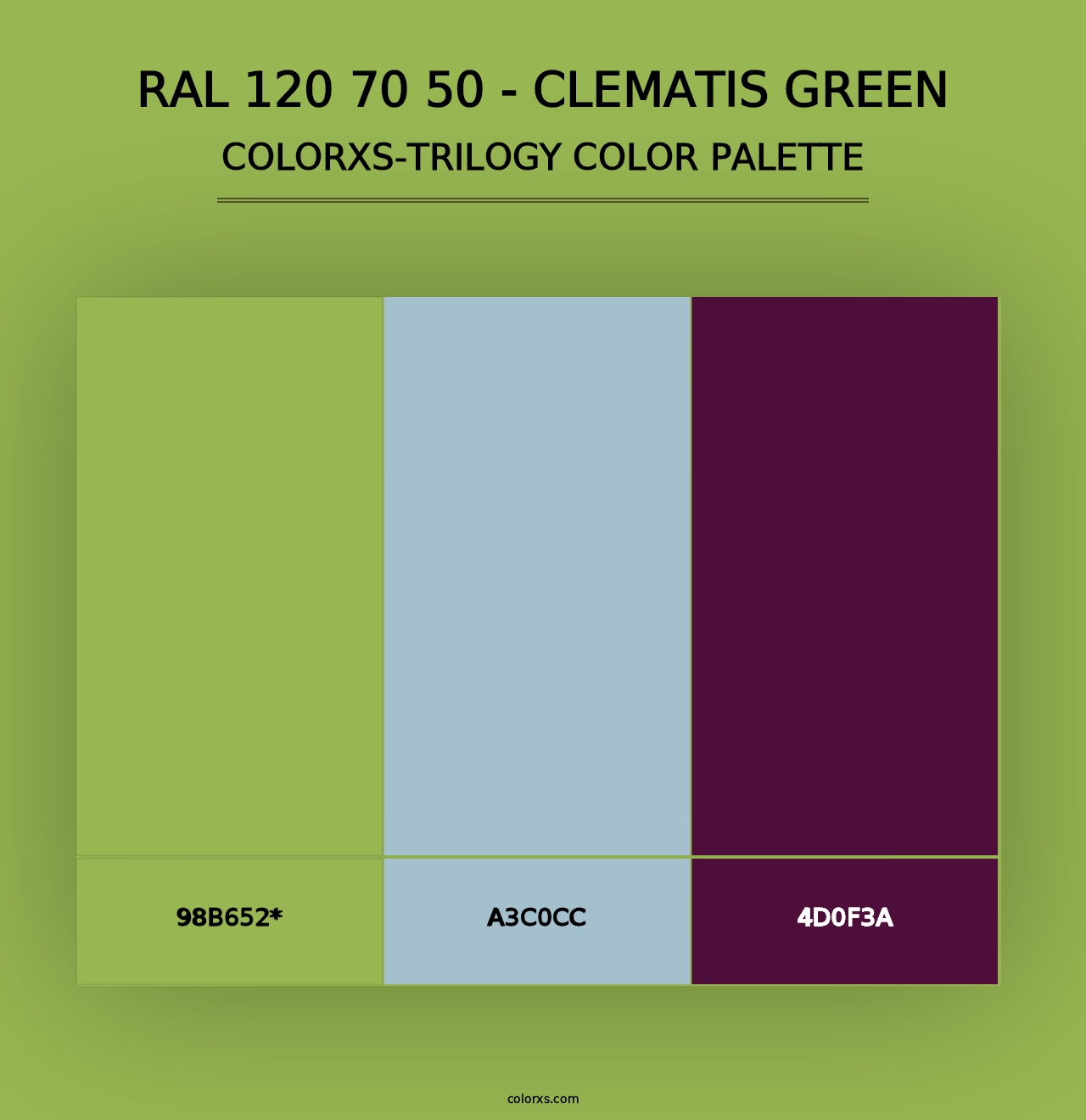 RAL 120 70 50 - Clematis Green - Colorxs Trilogy Palette