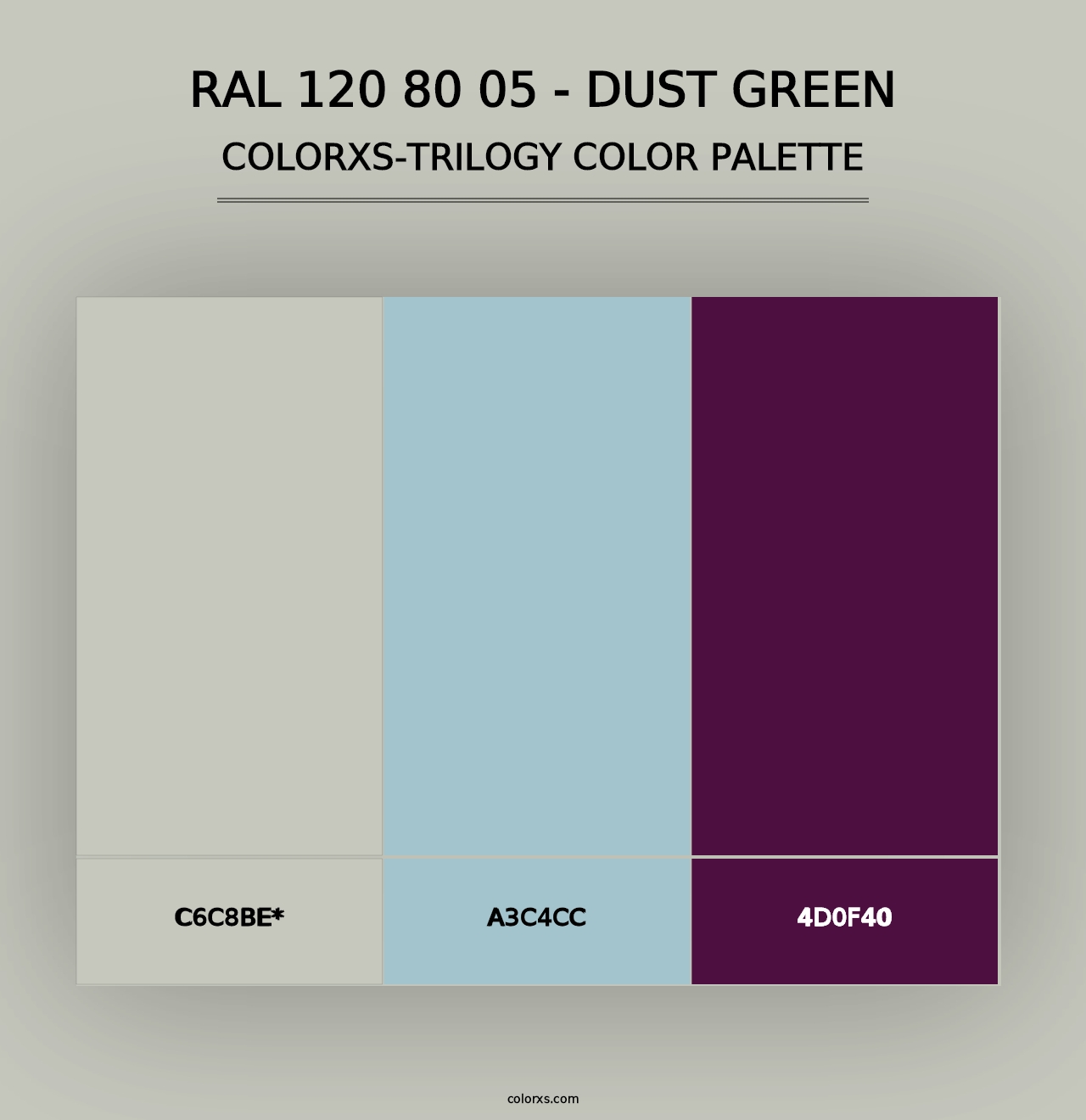 RAL 120 80 05 - Dust Green - Colorxs Trilogy Palette