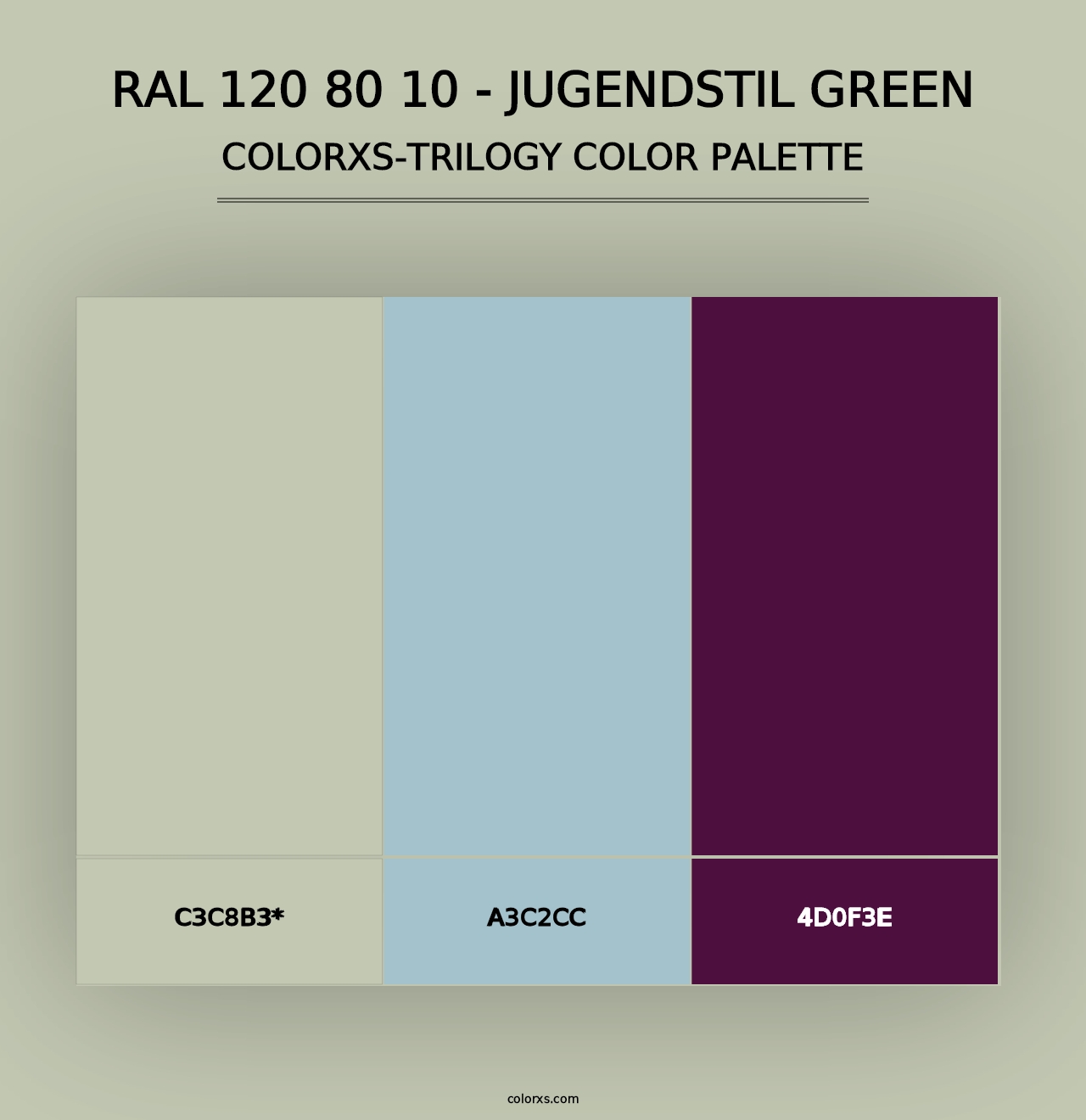 RAL 120 80 10 - Jugendstil Green - Colorxs Trilogy Palette