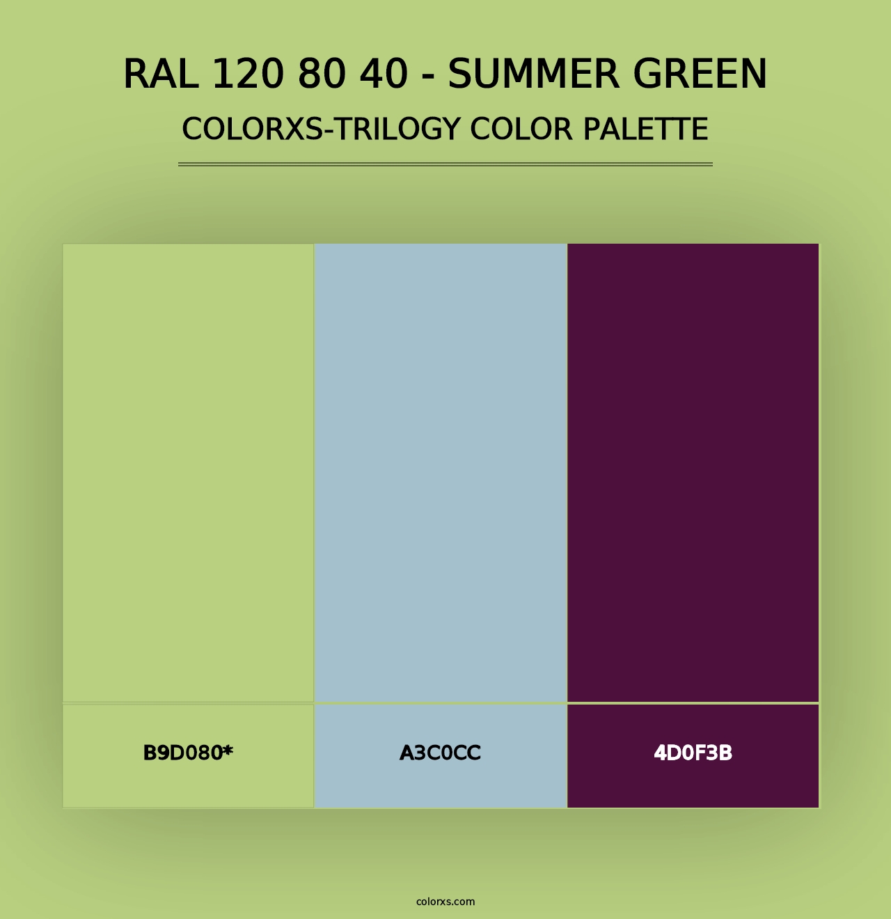 RAL 120 80 40 - Summer Green - Colorxs Trilogy Palette