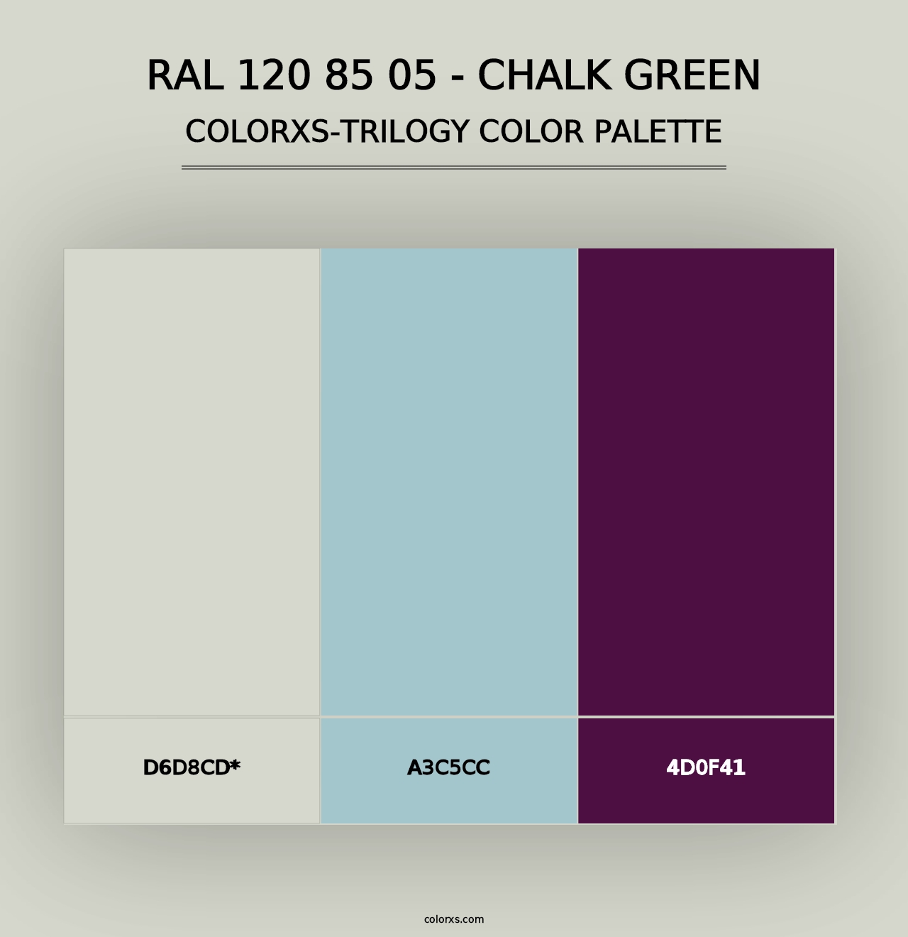 RAL 120 85 05 - Chalk Green - Colorxs Trilogy Palette