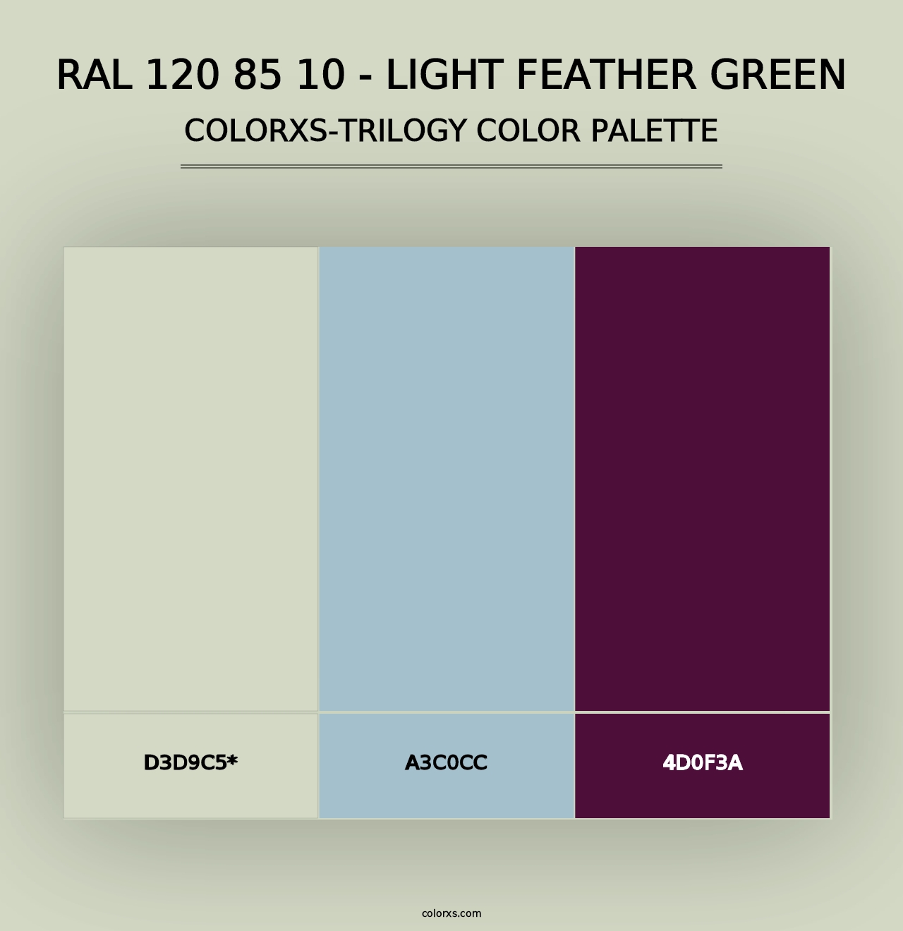 RAL 120 85 10 - Light Feather Green - Colorxs Trilogy Palette