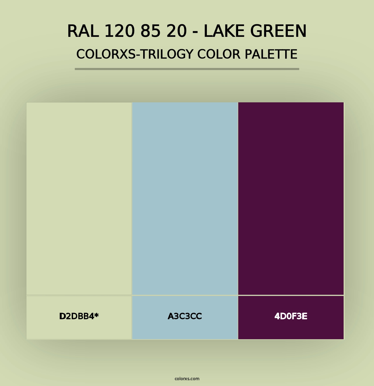 RAL 120 85 20 - Lake Green - Colorxs Trilogy Palette