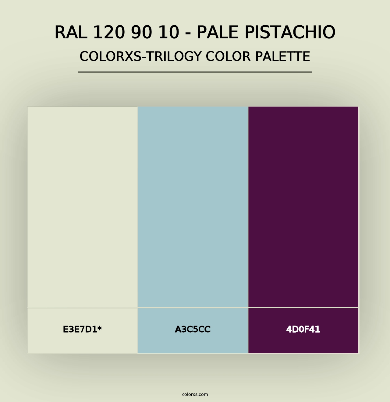 RAL 120 90 10 - Pale Pistachio - Colorxs Trilogy Palette