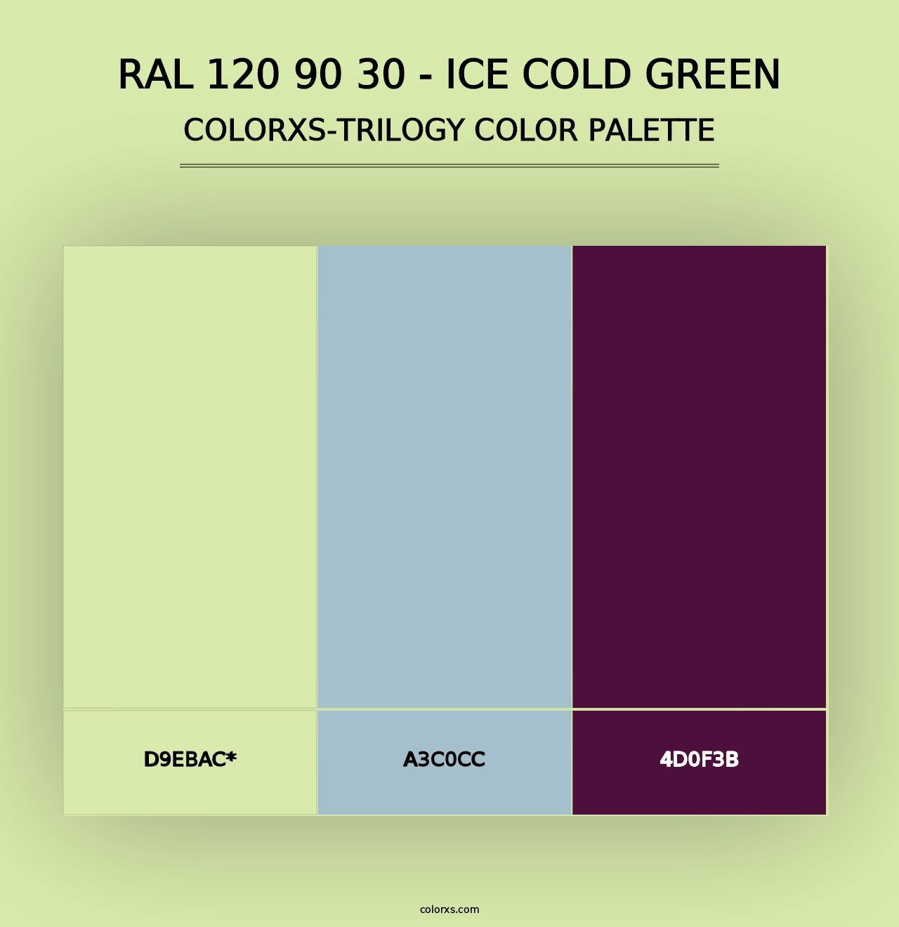 RAL 120 90 30 - Ice Cold Green - Colorxs Trilogy Palette