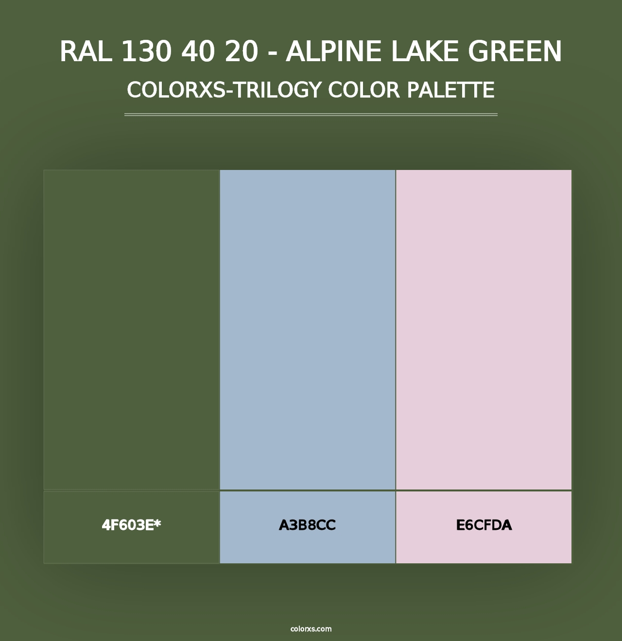 RAL 130 40 20 - Alpine Lake Green - Colorxs Trilogy Palette