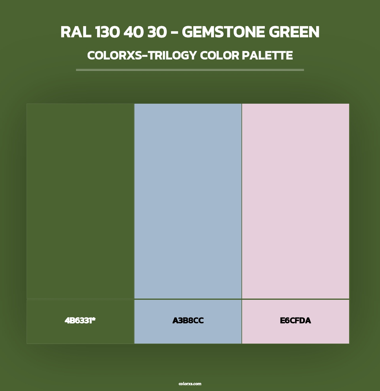 RAL 130 40 30 - Gemstone Green - Colorxs Trilogy Palette