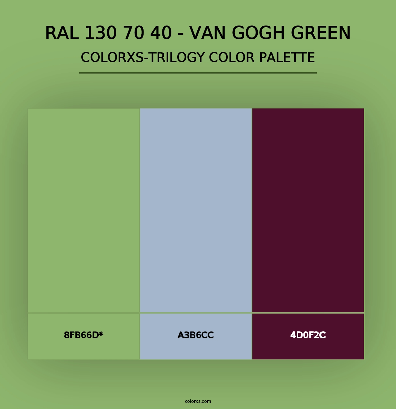 RAL 130 70 40 - Van Gogh Green - Colorxs Trilogy Palette