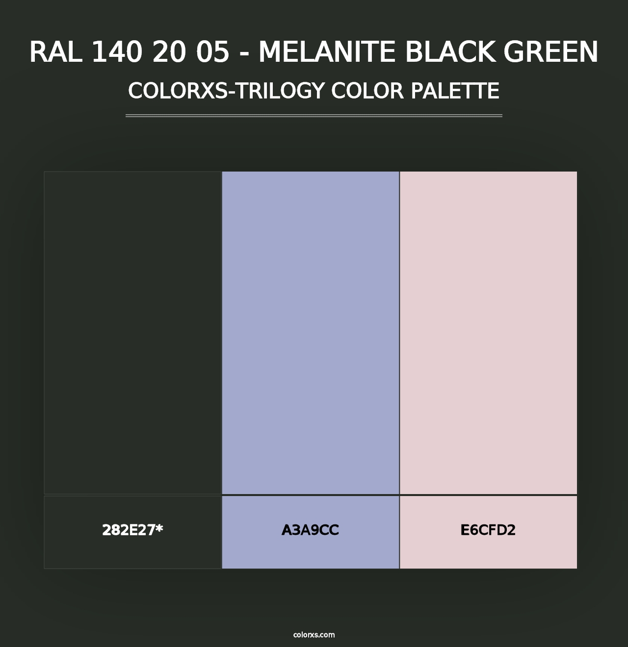 RAL 140 20 05 - Melanite Black Green - Colorxs Trilogy Palette