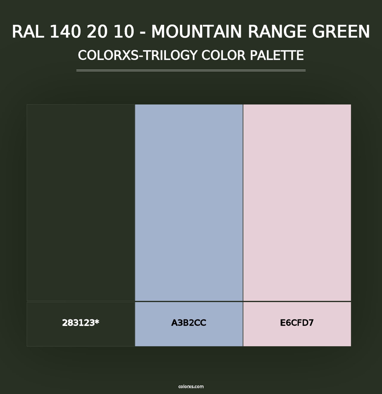 RAL 140 20 10 - Mountain Range Green - Colorxs Trilogy Palette