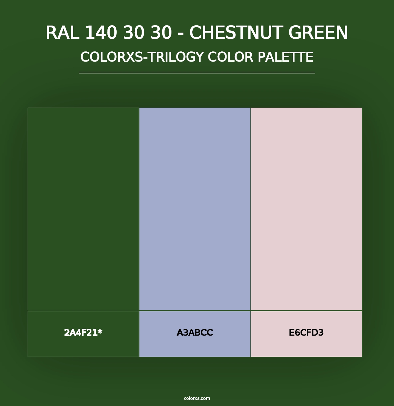 RAL 140 30 30 - Chestnut Green - Colorxs Trilogy Palette