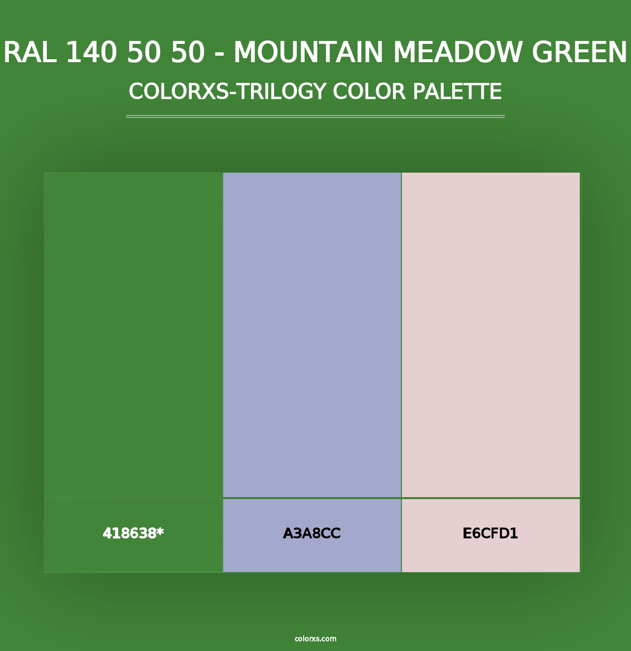 RAL 140 50 50 - Mountain Meadow Green - Colorxs Trilogy Palette