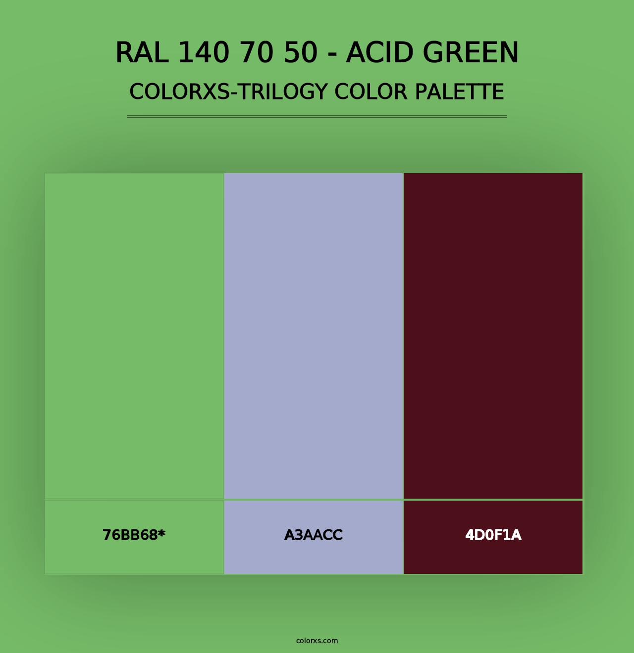 RAL 140 70 50 - Acid Green - Colorxs Trilogy Palette