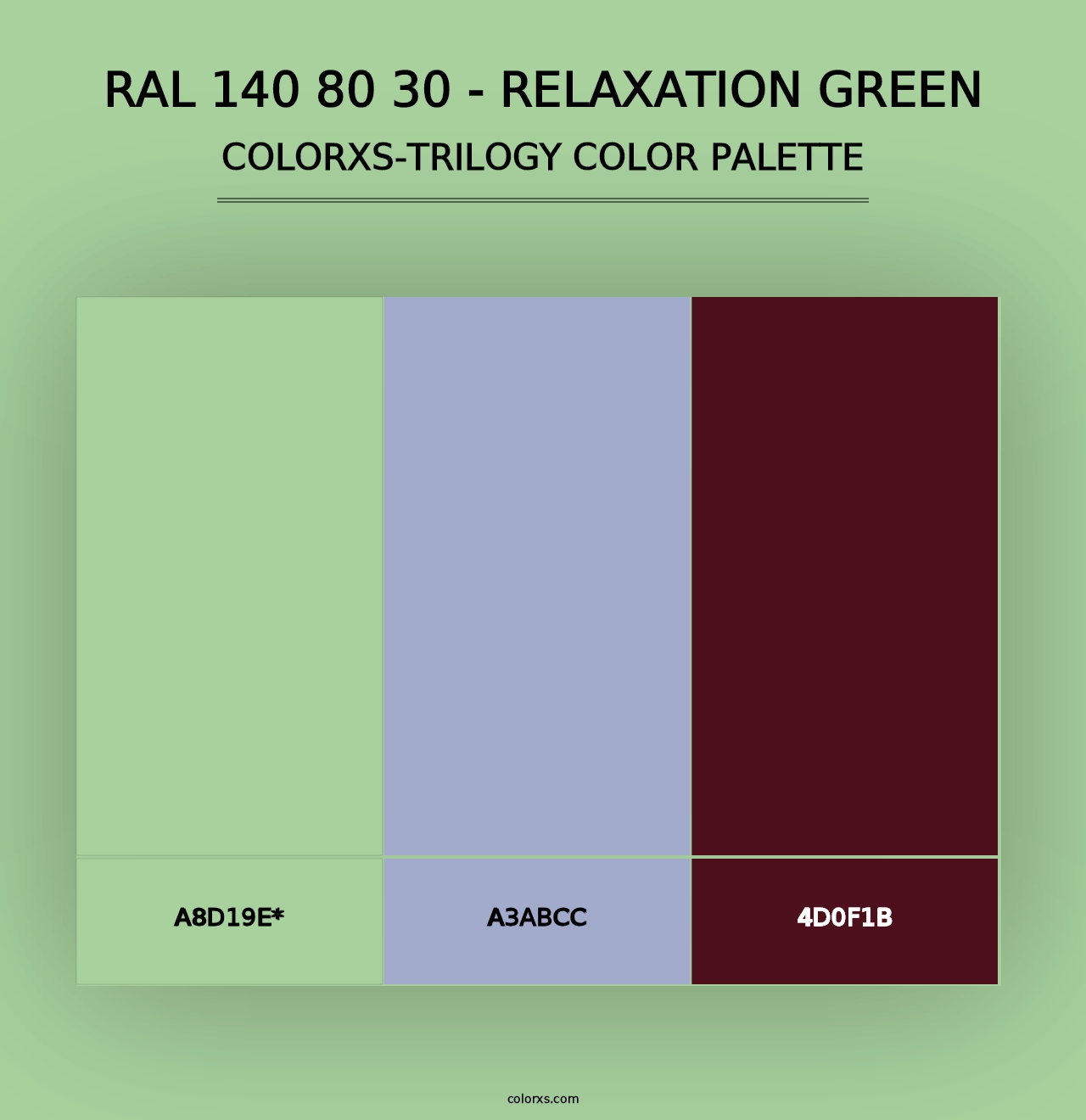 RAL 140 80 30 - Relaxation Green - Colorxs Trilogy Palette