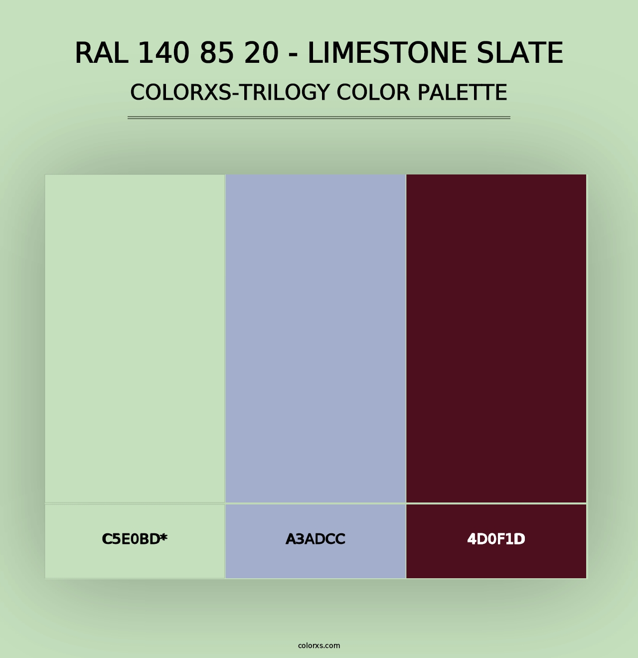 RAL 140 85 20 - Limestone Slate - Colorxs Trilogy Palette